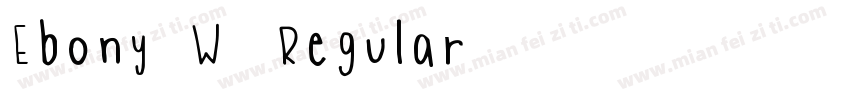 Ebony W01 Regular字体转换